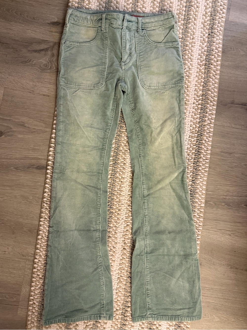 Women's blue Corduroy Flared Jeans